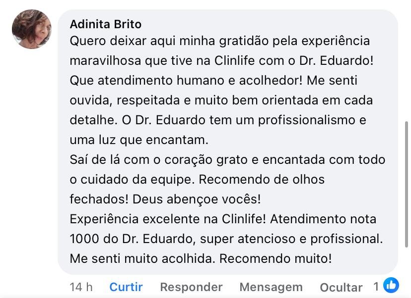 Dr Eduardo Pinho Tavares depoimento de paciente