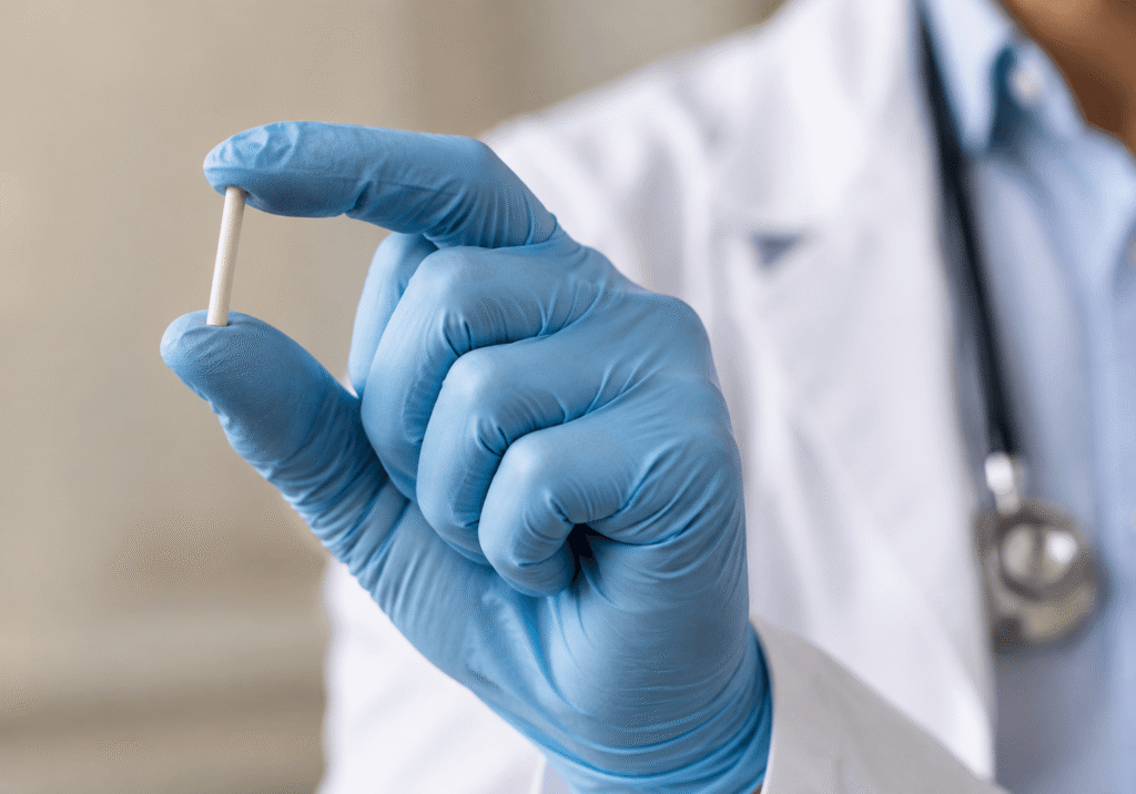 Implante hormonal masculino de reposição de testosterona